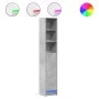 Aparador con LED madera ingeniería gris hormigón 36x32,5x200 cm de , Aparadores - Ref: Foro24-852127, Precio: 82,22 €, Descue...