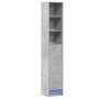 Aparador con LED madera ingeniería gris hormigón 36x32,5x200 cm de , Aparadores - Ref: Foro24-852127, Precio: 83,31 €, Descue...