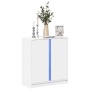 Aparador con luces LED madera de ingeniería blanco 77x34x85 cm de , Aparadores - Ref: Foro24-852131, Precio: 75,33 €, Descuen...