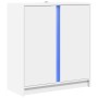 Aparador con luces LED madera de ingeniería blanco 77x34x85 cm de , Aparadores - Ref: Foro24-852131, Precio: 75,33 €, Descuen...