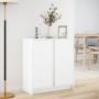 Aparador con luces LED madera de ingeniería blanco 77x34x85 cm de , Aparadores - Ref: Foro24-852131, Precio: 75,33 €, Descuen...