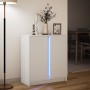 Aparador con luces LED madera de ingeniería blanco 77x34x85 cm de , Aparadores - Ref: Foro24-852131, Precio: 75,33 €, Descuen...