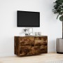 Mueble de TV de pared con luces LED roble ahumado 80x31x45 cm de , Muebles TV - Ref: Foro24-852289, Precio: 67,72 €, Descuent...