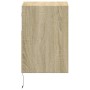Muebles de TV de pared luces LED 2 uds roble Sonoma 41x31x45 cm de , Muebles TV - Ref: Foro24-852318, Precio: 82,29 €, Descue...