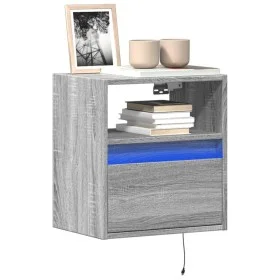 Muebles TV de pared luces LED 2 uds gris Sonoma 41x31x45 cm de , Muebles TV - Ref: Foro24-852324, Precio: 90,12 €, Descuento: %