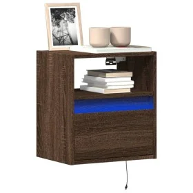 Muebles TV de pared luces LED 2 uds marrón roble 41x31x45 cm de , Muebles TV - Ref: Foro24-852326, Precio: 85,81 €, Descuento: %