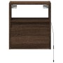 Muebles TV de pared luces LED 2 uds marrón roble 41x31x45 cm de , Muebles TV - Ref: Foro24-852326, Precio: 87,11 €, Descuento: %