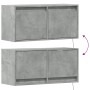 Mueble de TV de pared con luces LED gris hormigón 80x31x35 cm de , Muebles TV - Ref: Foro24-852358, Precio: 56,18 €, Descuent...
