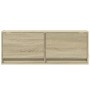 Mueble de TV de pared con luces LED roble Sonoma 100x31x35 cm de , Muebles TV - Ref: Foro24-852364, Precio: 63,65 €, Descuent...