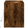 Mueble de TV de pared con luces LED roble ahumado 100x31x35 cm de , Muebles TV - Ref: Foro24-852366, Precio: 67,13 €, Descuen...