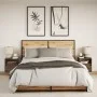 Mesitas de noche de pared con luces LED 2 unidades roble marrón de , Mesitas de noche - Ref: Foro24-3307988, Precio: 85,81 €,...