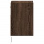 Mesitas de noche de pared con luces LED 2 unidades roble marrón de , Mesitas de noche - Ref: Foro24-3307988, Precio: 87,11 €,...