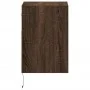 Mesitas de noche de pared con luces LED 2 unidades roble marrón de , Mesitas de noche - Ref: Foro24-3307988, Precio: 85,81 €,...