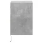 Wall-mounted bedside table with LED lights in concrete gray by , Nightstands - Ref: Foro24-3307981, Price: 40,14 €, Discount: %