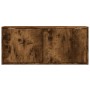 Mueble de TV de pared con luces LED roble ahumado 80x31x35 cm de , Muebles TV - Ref: Foro24-852261, Precio: 59,01 €, Descuent...