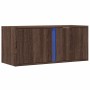 Mueble de TV de pared con luces LED roble marrón 80x31x35 cm de , Muebles TV - Ref: Foro24-852263, Precio: 51,10 €, Descuento: %
