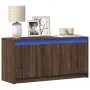 Mueble de TV LED madera ingeniería marrón roble 100x34x50 cm de , Muebles TV - Ref: Foro24-852214, Precio: 76,97 €, Descuento: %