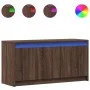 Mueble de TV LED madera ingeniería marrón roble 100x34x50 cm de , Muebles TV - Ref: Foro24-852214, Precio: 76,97 €, Descuento: %