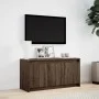 Mueble de TV LED madera ingeniería marrón roble 100x34x50 cm de , Muebles TV - Ref: Foro24-852214, Precio: 76,97 €, Descuento: %
