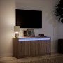 Mueble de TV LED madera ingeniería marrón roble 100x34x50 cm de , Muebles TV - Ref: Foro24-852214, Precio: 77,97 €, Descuento: %