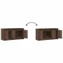 Mueble de TV LED madera ingeniería marrón roble 100x34x50 cm de , Muebles TV - Ref: Foro24-852214, Precio: 76,97 €, Descuento: %
