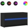 Mueble de TV con LED madera de ingeniería negro 100x34x50 cm de , Muebles TV - Ref: Foro24-852216, Precio: 102,33 €, Descuent...