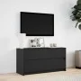 Mueble de TV con LED madera de ingeniería negro 100x34x50 cm de , Muebles TV - Ref: Foro24-852216, Precio: 102,33 €, Descuent...