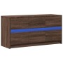 Mueble de TV LED madera ingeniería marrón roble 100x34x50 cm de , Muebles TV - Ref: Foro24-852221, Precio: 106,71 €, Descuent...