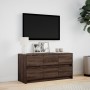 Mueble de TV LED madera ingeniería marrón roble 100x34x50 cm de , Muebles TV - Ref: Foro24-852221, Precio: 106,71 €, Descuent...