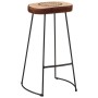 Set de mesa alta y taburetes 3 pzas madera maciza mango y metal de , muebles para cocinas y comedores - Ref: Foro24-3216419, ...