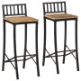 Set de mesa alta y taburetes 3 pzas madera maciza mango y metal de , muebles para cocinas y comedores - Ref: Foro24-3216410, ...