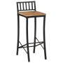 Set de mesa alta y taburetes 3 pzas madera maciza mango y metal de , muebles para cocinas y comedores - Ref: Foro24-3216410, ...