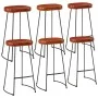 Set mesa alta y taburetes 7 pzas madera maciza mango y metal de , muebles para cocinas y comedores - Ref: Foro24-3216412, Pre...