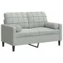 2-seater sofa with light gray velvet cushions, 120 cm by , Sofas - Ref: Foro24-3278209, Price: 211,86 €, Discount: %