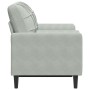 Sofá de 2 plazas con cojines terciopelo gris claro 120 cm de , Sofás - Ref: Foro24-3278209, Precio: 197,87 €, Descuento: %