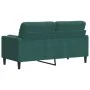 Zweiplätziges Sofa mit dunkelgrünen Samtkissen, 140 cm. von , Sofas - Ref: Foro24-3278221, Preis: 250,43 €, Rabatt: %