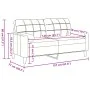 Zweiplätziges Sofa mit dunkelgrünen Samtkissen, 140 cm. von , Sofas - Ref: Foro24-3278221, Preis: 250,43 €, Rabatt: %
