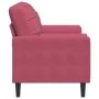 Sofá de 2 plazas con cojines terciopelo rojo tinto 140 cm de , Sofás - Ref: Foro24-3278223, Precio: 211,65 €, Descuento: %