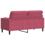 Sofá de 2 plazas con cojines terciopelo rojo tinto 140 cm de , Sofás - Ref: Foro24-3278223, Precio: 214,81 €, Descuento: %