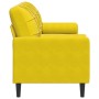 Sofá de 3 plazas con cojines terciopelo amarillo 180 cm de , Sofás - Ref: Foro24-3278235, Precio: 326,82 €, Descuento: %