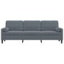 Sofá de 3 plazas con cojines terciopelo gris oscuro 210 cm de , Sofás - Ref: Foro24-3278240, Precio: 273,02 €, Descuento: %