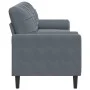 Sofá de 3 plazas con cojines terciopelo gris oscuro 210 cm de , Sofás - Ref: Foro24-3278240, Precio: 287,07 €, Descuento: %