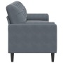 Sofá de 3 plazas con cojines terciopelo gris oscuro 210 cm de , Sofás - Ref: Foro24-3278240, Precio: 273,02 €, Descuento: %