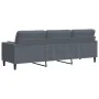 Sofá de 3 plazas con cojines terciopelo gris oscuro 210 cm de , Sofás - Ref: Foro24-3278240, Precio: 287,07 €, Descuento: %