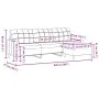Sofá de 3 plazas con taburete de tela gris claro 210 cm de , Sofás - Ref: Foro24-3278249, Precio: 327,04 €, Descuento: %
