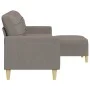 Sofá de 3 plazas con taburete de tela gris taupe 210 cm de , Sofás - Ref: Foro24-3278256, Precio: 369,51 €, Descuento: %