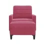 Sillón con taburete terciopelo rojo tinto 60 cm de , Sofás - Ref: Foro24-3278261, Precio: 196,49 €, Descuento: %