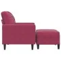 Armchair with red velvet stool 60 cm by , Sofas - Ref: Foro24-3278261, Price: 196,49 €, Discount: %