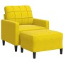 Sillón con taburete terciopelo amarillo 60 cm de , Sofás - Ref: Foro24-3278263, Precio: 194,50 €, Descuento: %