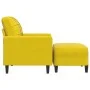 Sillón con taburete terciopelo amarillo 60 cm de , Sofás - Ref: Foro24-3278263, Precio: 191,40 €, Descuento: %